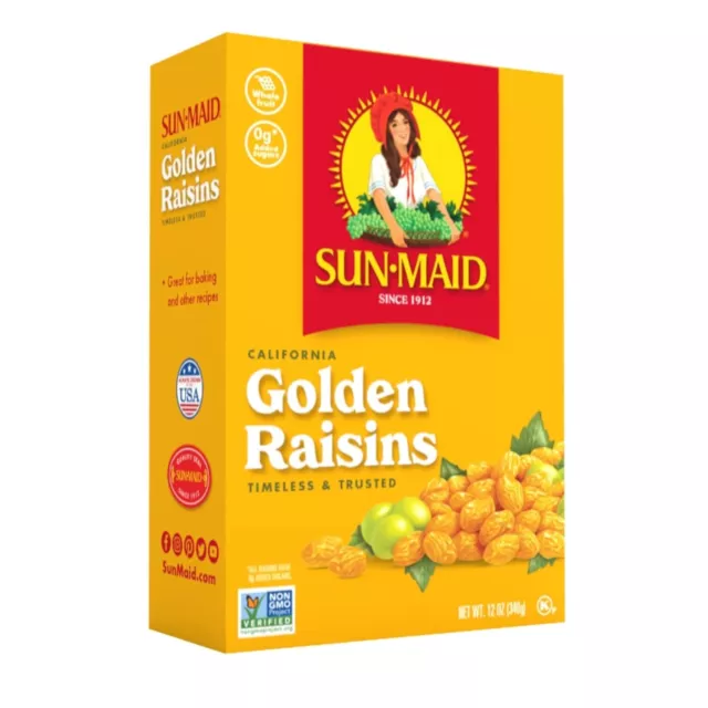 CALIFORNIA GOLDEN RAISINS - 12 Oz Sharing-Size Box - Dried Fruit Snack ...