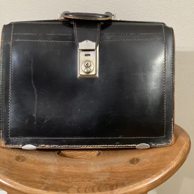 Vintage Antique Brown Leather Doctors Medical Tool Bag| age: Very Old /Beautiful