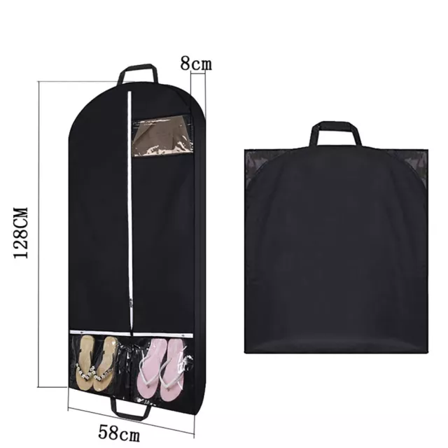 Zip Up Hanging Suit Dress Coat Garment Bag Clothes Cover DustProof Storage