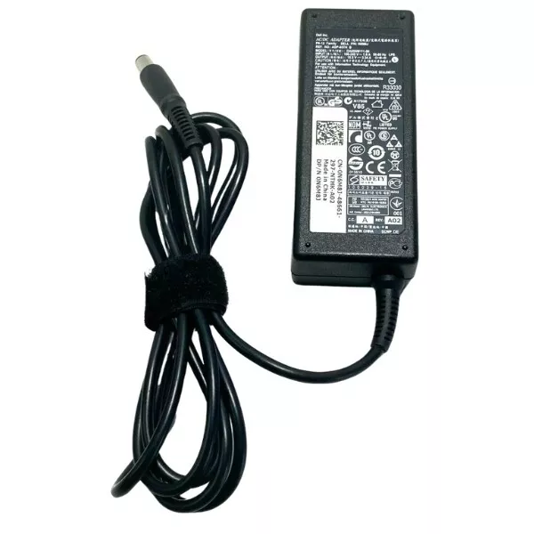 Genuine Dell Laptop Charger  19.5V-3.34A, 65W 7.4Mm With Power Lead 3