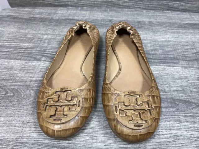 Tory Burch Python Print  Reva Ballet Flats Women Size 5.5