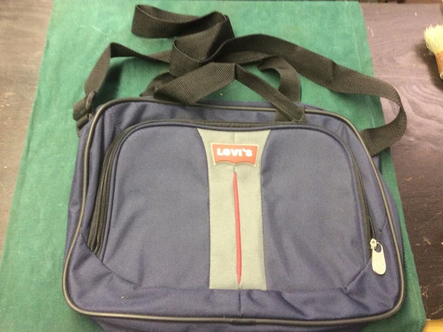 Levis Travel Toiletry Carry On Overnight Bag Blue Shoulder Strap W Handles 10x14