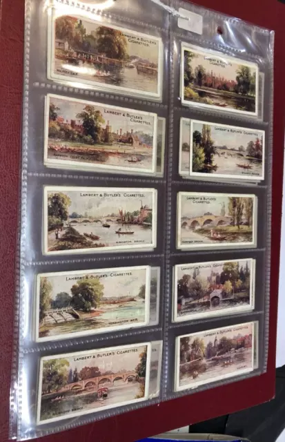 Lambert & Butler -The Thames From Lechlade To London Cigarette Cards Set 1907