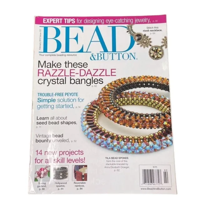 Libro de artesanía de joyería Bead & Button u febrero 2012 edición 107
