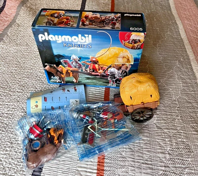 Playmobil 6005 - Set Chevalier De L'Aigle Avec Charrette à Bœuf Et Personnages - Jeu De Construction Médiéval