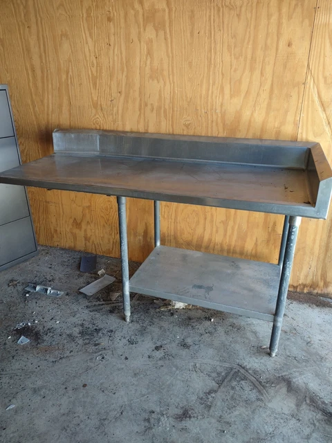 6ft Clean Out Table  Commercial Dishwasher