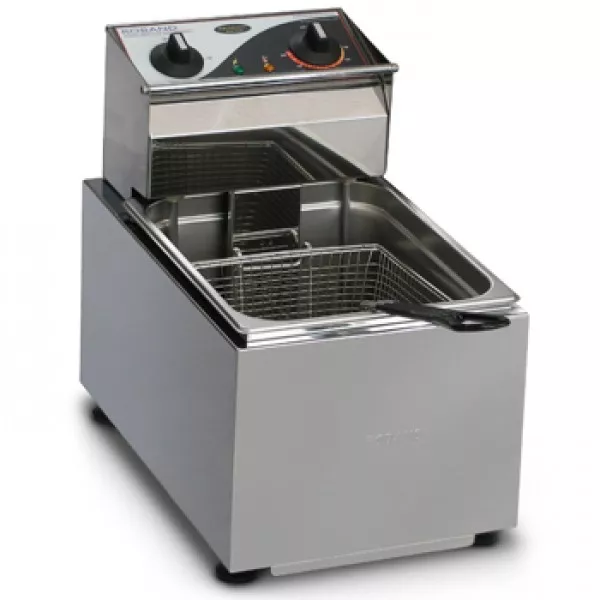 Roband Single Pan 8L 1 Basket Counter Top Commercial Deep Fryer F18