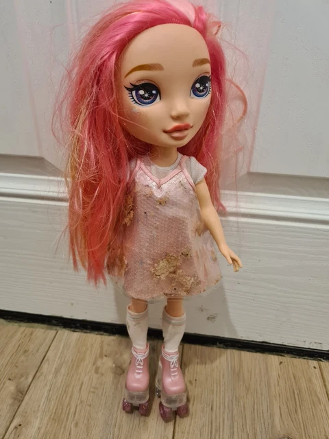 Rainbow High Doll Pixie Rose Surprise Poopsie Doll Pink Hair Roller Skates