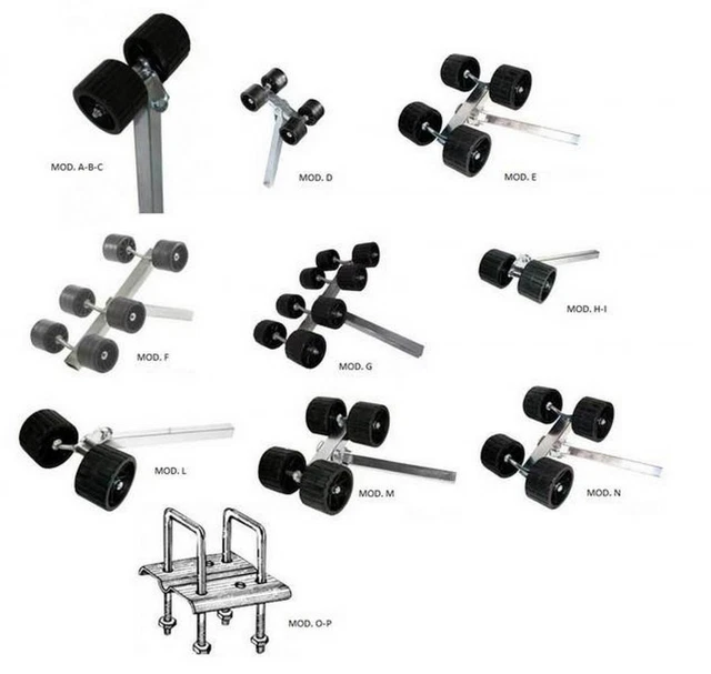 Rullo Reggicinghia Per Carrello Trasporto Barche - Modello C - Accessorio Nautico Pratico