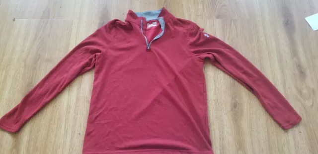 Under Armour ColdGear Loose fit small mens activewear athletic pullover red