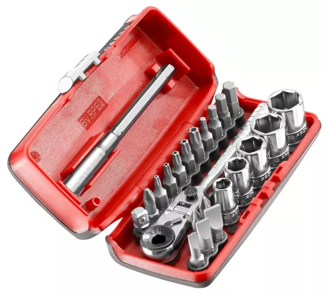 Facom R1PICO 1/4" Drive Flexi Ratchet, Screwdriver Bit & Socket Set