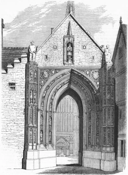 NORFOLK. Erpingham Gateway, Norwich 1845 old antique vintage print picture