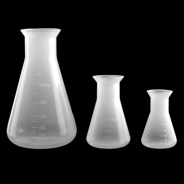 Polypropylene Plastic Erlenmeyer Flask Conical Bottles  Laboratory Chemical