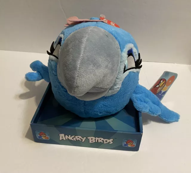 ANGRY BIRDS 8" RIO Blue Girl PLUSH 2011 COMMONWEALTH NO SOUND,NEW With Tag,Rare