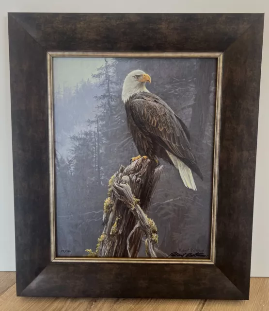 Robert BATEMAN Coastal Majesty BALD EAGLE Limited Giclee Canvas art SIGNED FRAME