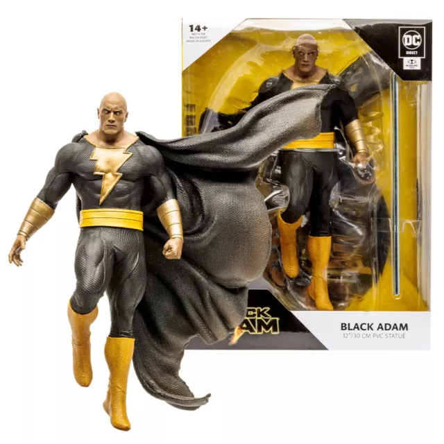 Dc The Rock Dwayne Johnson black Adam Movie Posé statue 30cm Jim Lee Mcfarlane