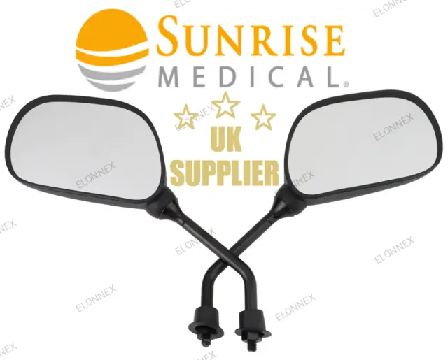 Sunrise Medical Mobility Scooter Mirrors Pair Fits All Models