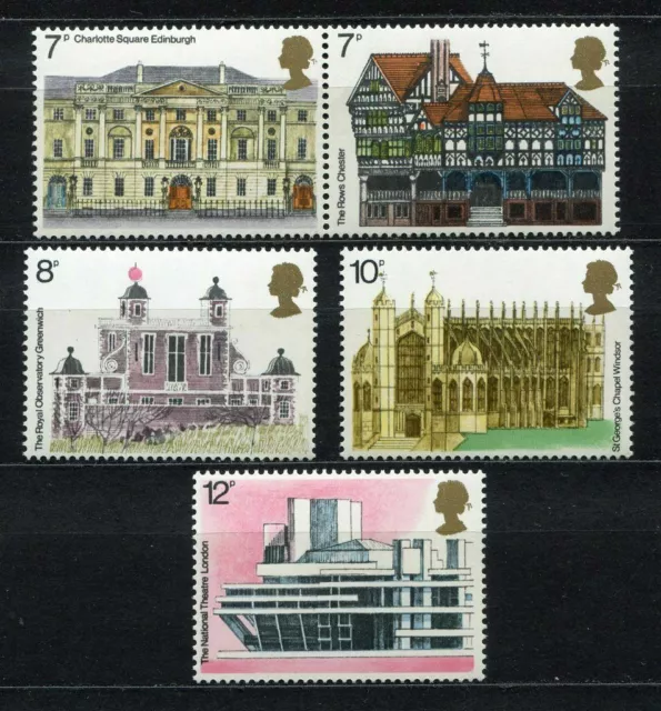 S2644) UK Great Britain 1975 MNH European Architectural Year 5v