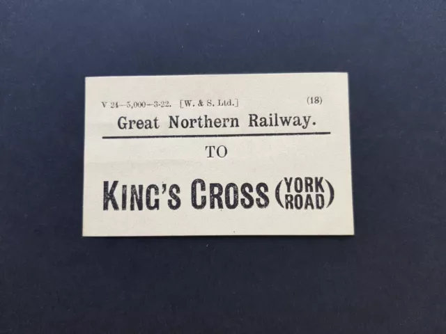 Luggage Label GNR King's Cross York Road Great Northern Railway
