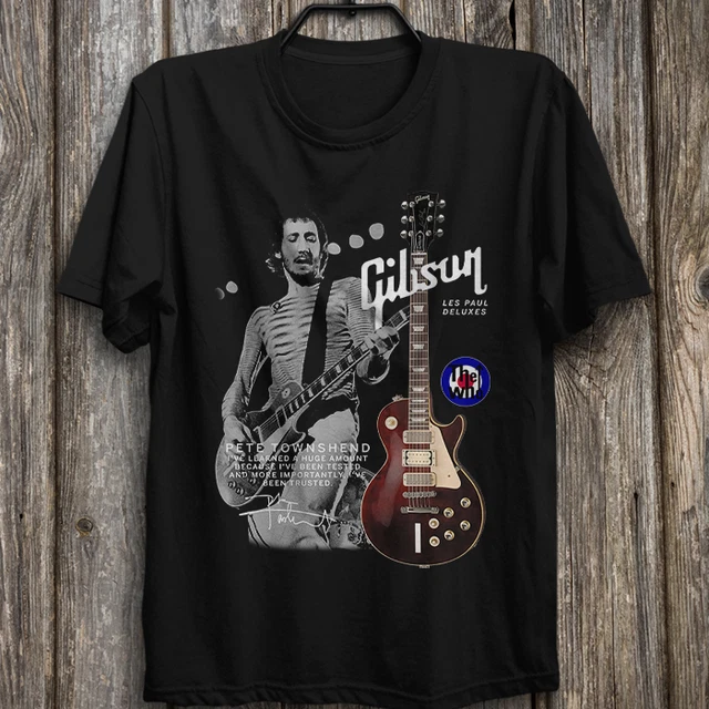 Peter Townshend with Gibson Les Paul T shirt The Who, Roger Daltrey, Keith Moon