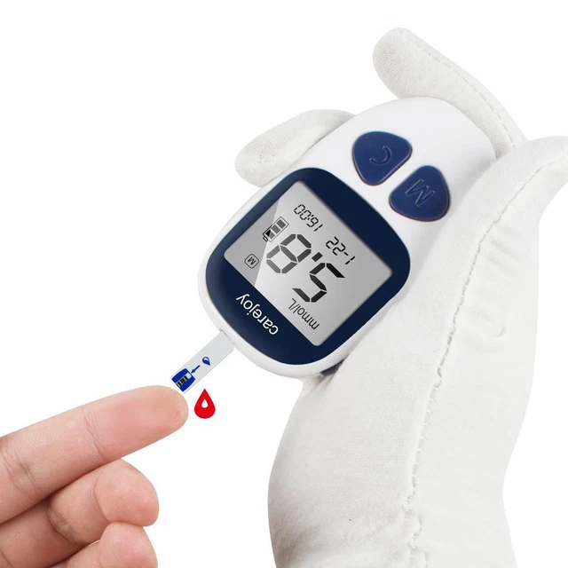 con 50 tiras reactivas monitor de glucosa en sangre glucómetro medidor de azúcar en sangre digital