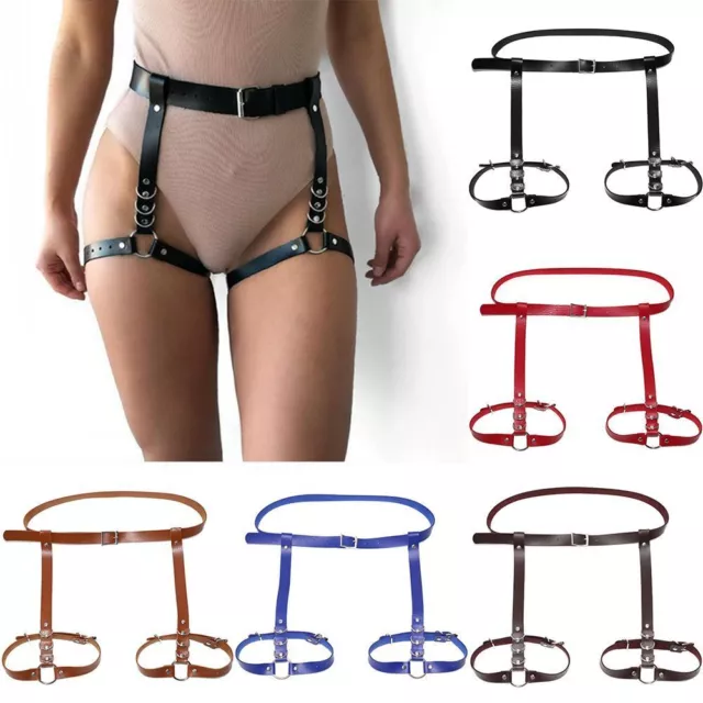 Garter Belt Strap PU Leather Body Harness Belt Waist Leg Thigh Suspenders
