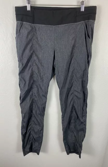 Lucy Women's Size Large Gray Get Going Pull On Pants Cinch Ankle