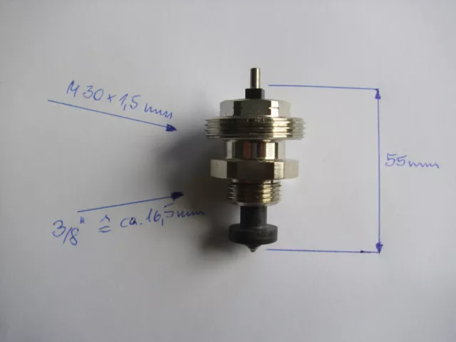 Handregulierkappe M30 x 1,5 Heizkreisverteiler Thermostatventil Heizung  (M30 x 1,5) : : Baumarkt