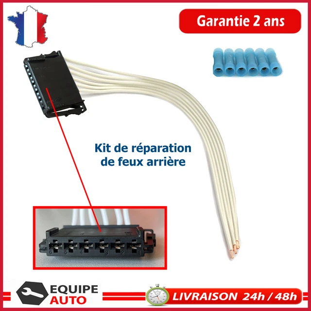 Kit Réparation Feux Arrière Pour Peugeot 206, 307, 407 - Faisceau 6 Fils - Neuf