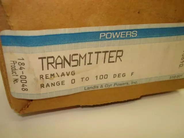 Powers 184-0048 049014 HVAC Temperature Transmitter NSFP 2