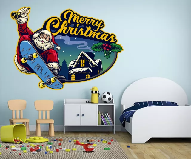 3D Christmas Xmas Cool Boy 5 Wallpaper Mural Floor Wall Print Decal Wall Sticker