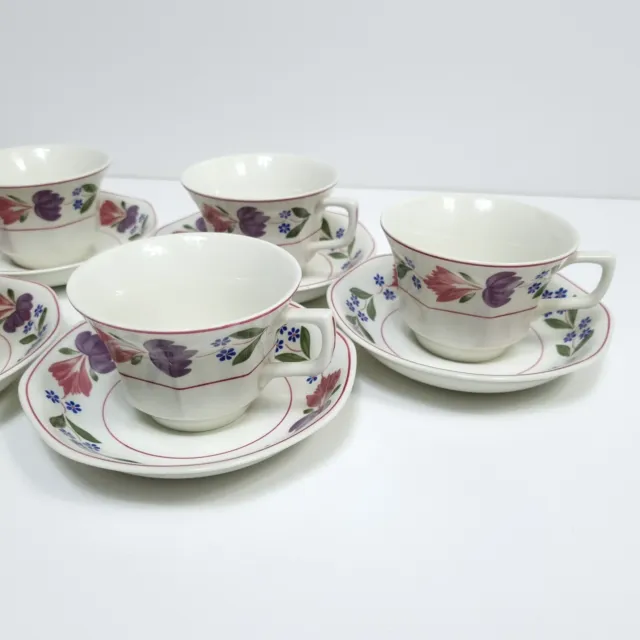 Adams Ironstone Old Colonial Cups & Saucers English Ironstone Set of 5 3