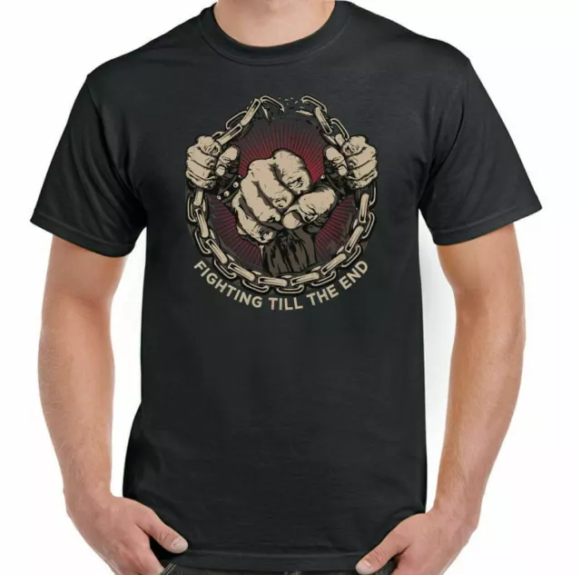 MARTIAL ARTS T-Shirt Gym Training Top Bodybuilding MMA UFC Fighting Mens Funny