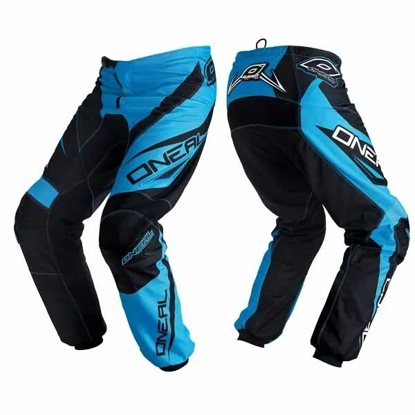 Oneal Mx Gear Element Racewear Youth Motocross Dirt Bike Pants Black/Cyan Size 1