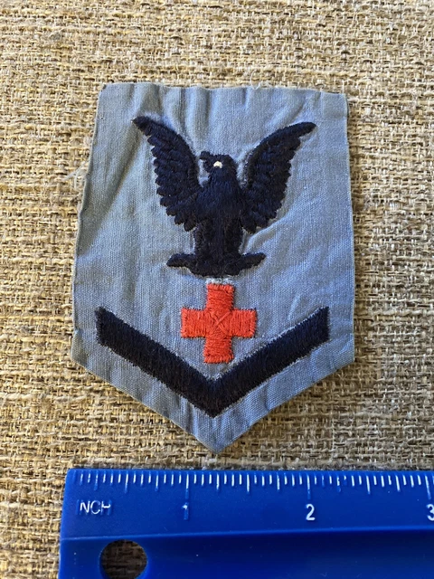 WWII US NAVY Waves Pharmacist’s Mate 3rd Class Rate Patch Female Blue ...