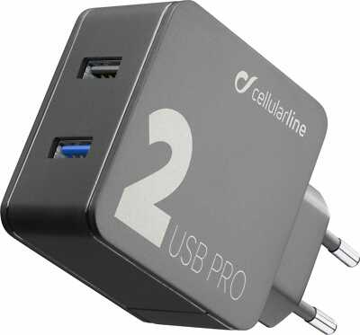 Cellularline Caricabatteria USB Charger Fast Charge StyleColor Cellular Line ACHUSBSMART2AW 