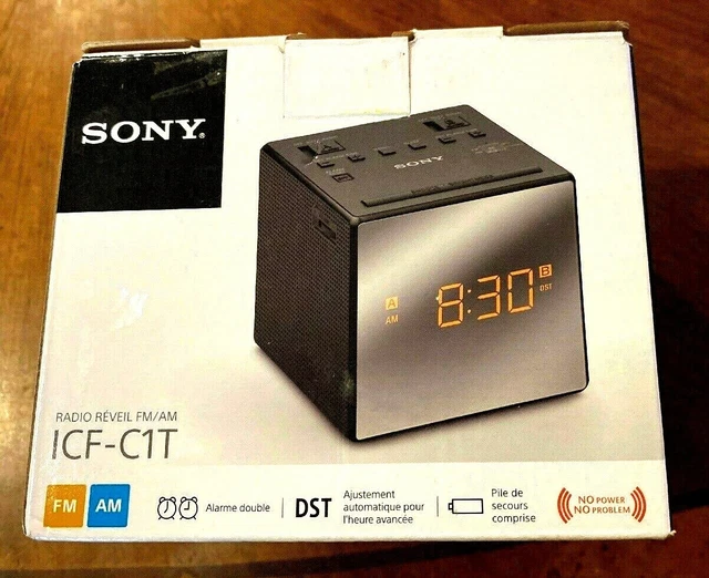 SONY ICFC1T DESKTOP Alarm Clock AM FM Radio Black EUR 16,30 PicClick FR
