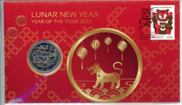 2022: Issue 3 - Australian Lunar Year of the Tiger RAM Fifty Cent 50c PNC