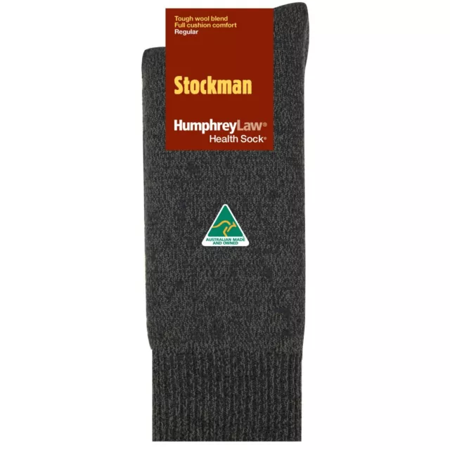 4x PAIRS Humphrey Law Health Work Sock Stockman Wool Blend 20C Australian Made 3