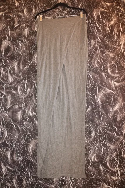 Haute Hippie Gray Faux Wrap Modal Maxi Skirt     Size S