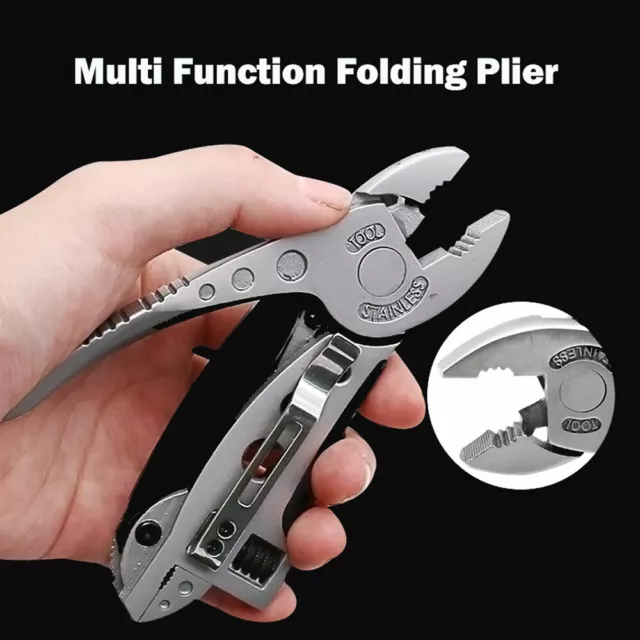 Multi Function Folding Pocket Plier Screwdriver Camping Survival Tools Portable