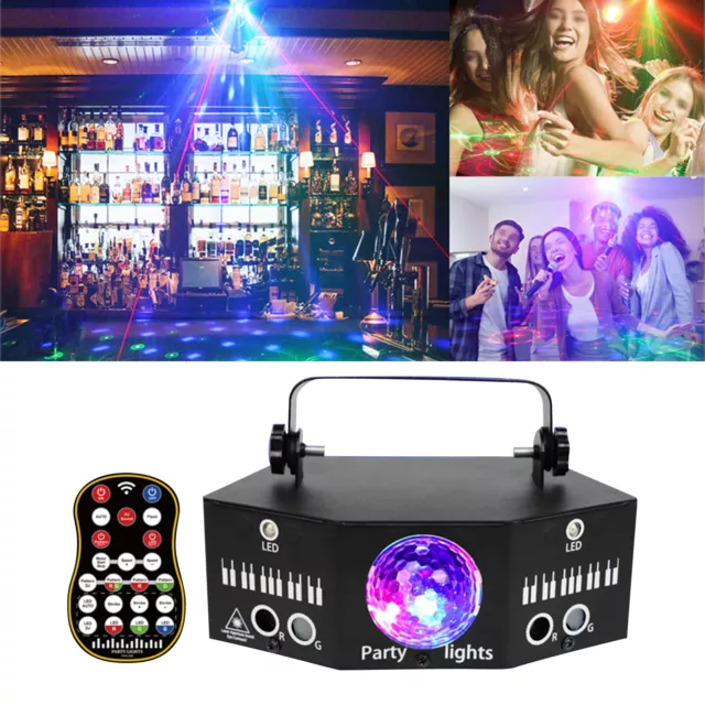 7 Augen LED Laserlicht Projektor Disco DJ Party RGB Bühnenbeleuchtung DMX Effekt