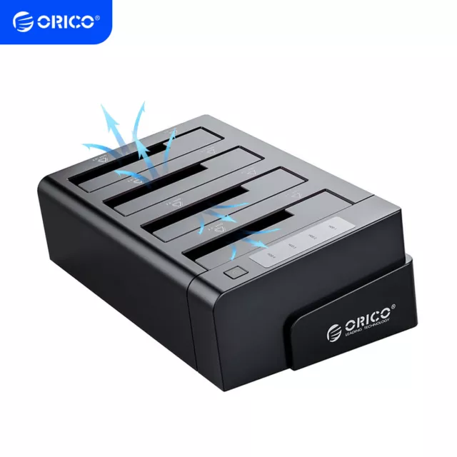 Orico 4Bay External Hard Drive Docking Station USB3.0 for 2.5/3.5'' HDD SSD 64TB