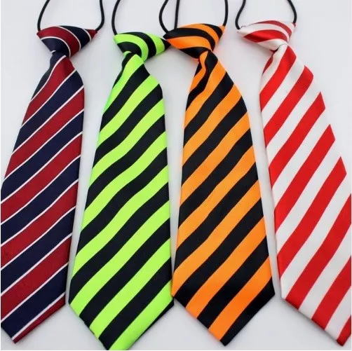 Kids Boys Children fashion striped easy to wear pre tied Tie necktie neck wear