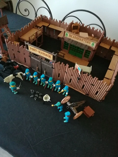 Accessoire Playmobil Western - Chargeur De Canon Avec Soldat, Occasion Bon état