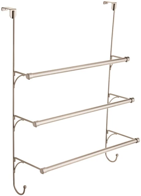 Towel Rack Bathroom Hanging Holder Wall Mount Over The Door Hanger Organizer Bar
