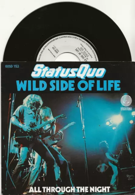 Status Quo Wild Side Of Life Original Single From Netherlands, Mint