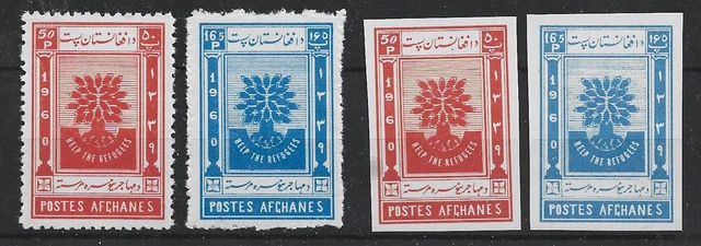 pa479 AFGHANISTAN/ Weltflüchlingsjahr 1960 MiNr 488/89 A+B **