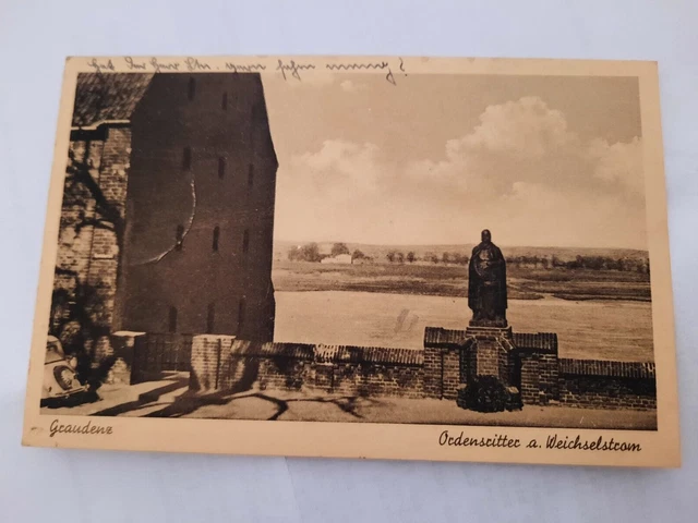 Cartolina Graudenz cavaliere dell'Ordine Weichselstrom 1941 posta da campo