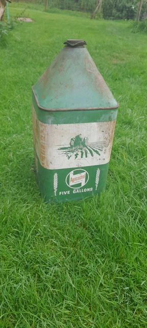 VINTAGE AGRICASTROL TRACTOR Oil Can 5 Gallon Empty Drum With Cap £23.89 ...